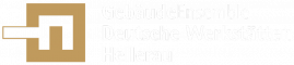 transparentes Logo der des GebäudeEnsemble in weiß